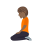 Person Kneeling- Medium-Dark Skin Tone emoji on Emojione